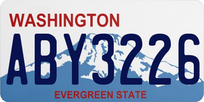 WA license plate ABY3226