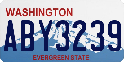 WA license plate ABY3239