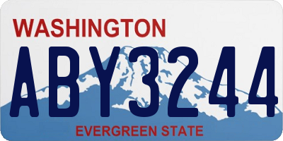 WA license plate ABY3244