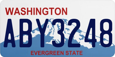 WA license plate ABY3248