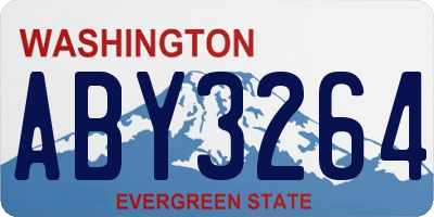 WA license plate ABY3264