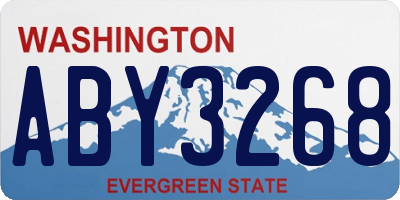 WA license plate ABY3268