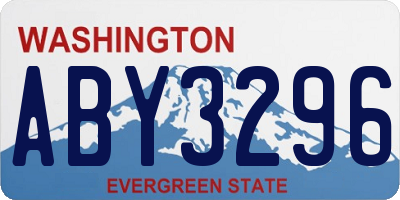 WA license plate ABY3296