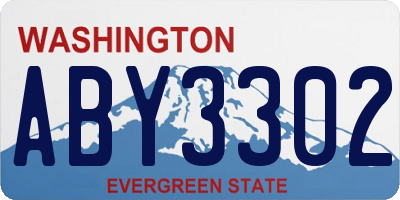 WA license plate ABY3302