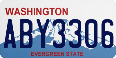 WA license plate ABY3306