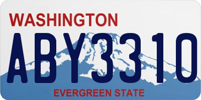 WA license plate ABY3310