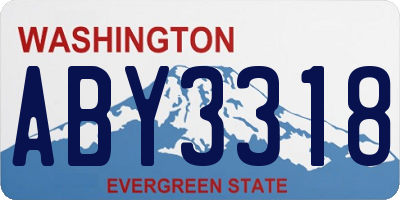 WA license plate ABY3318