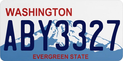 WA license plate ABY3327