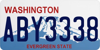WA license plate ABY3338