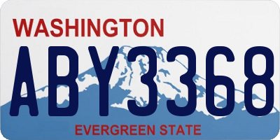 WA license plate ABY3368