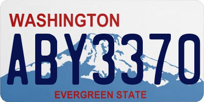 WA license plate ABY3370