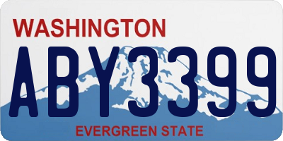 WA license plate ABY3399