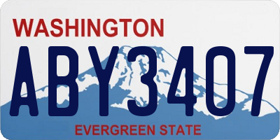 WA license plate ABY3407
