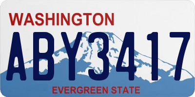 WA license plate ABY3417
