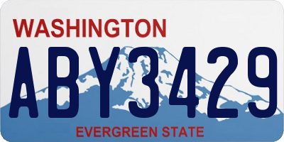 WA license plate ABY3429