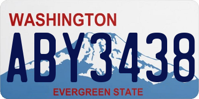 WA license plate ABY3438