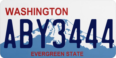 WA license plate ABY3444