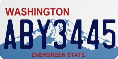 WA license plate ABY3445