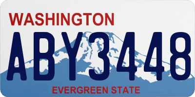 WA license plate ABY3448