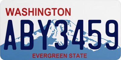 WA license plate ABY3459