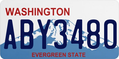 WA license plate ABY3480