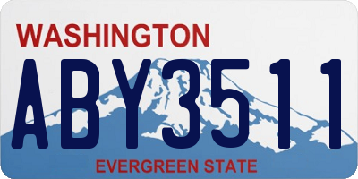 WA license plate ABY3511
