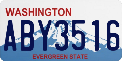 WA license plate ABY3516