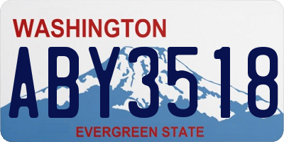 WA license plate ABY3518