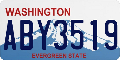 WA license plate ABY3519