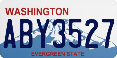 WA license plate ABY3527