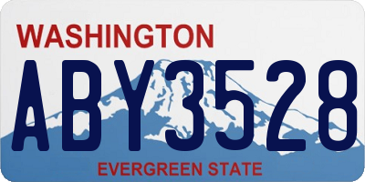 WA license plate ABY3528