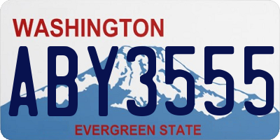 WA license plate ABY3555