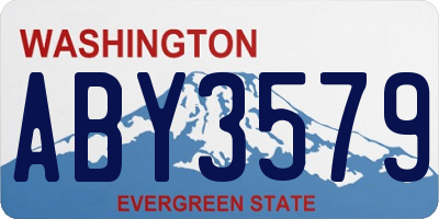 WA license plate ABY3579