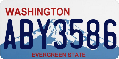 WA license plate ABY3586