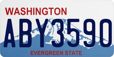 WA license plate ABY3590