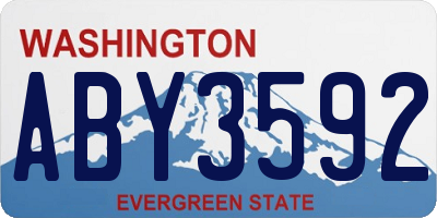 WA license plate ABY3592