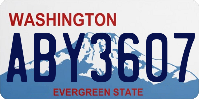 WA license plate ABY3607