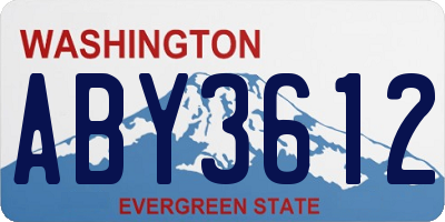 WA license plate ABY3612