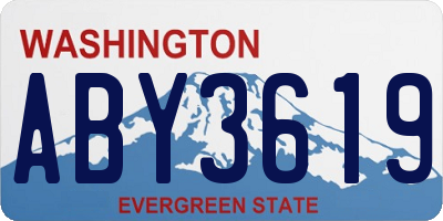 WA license plate ABY3619