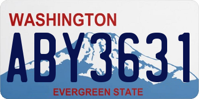 WA license plate ABY3631