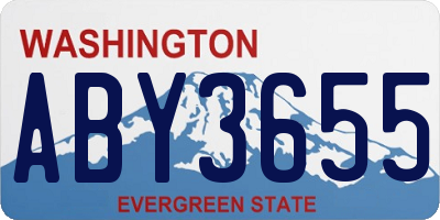 WA license plate ABY3655