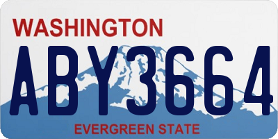 WA license plate ABY3664