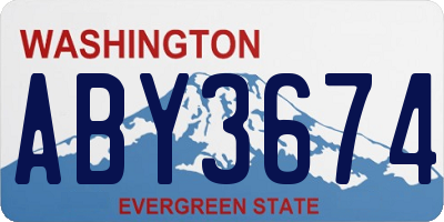 WA license plate ABY3674