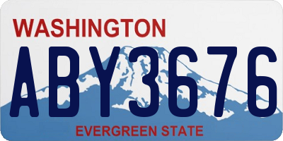 WA license plate ABY3676