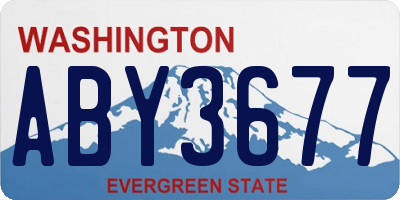 WA license plate ABY3677