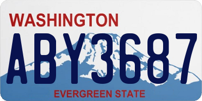WA license plate ABY3687
