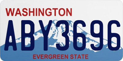 WA license plate ABY3696