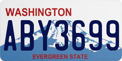 WA license plate ABY3699