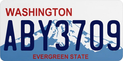 WA license plate ABY3709