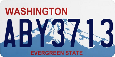 WA license plate ABY3713